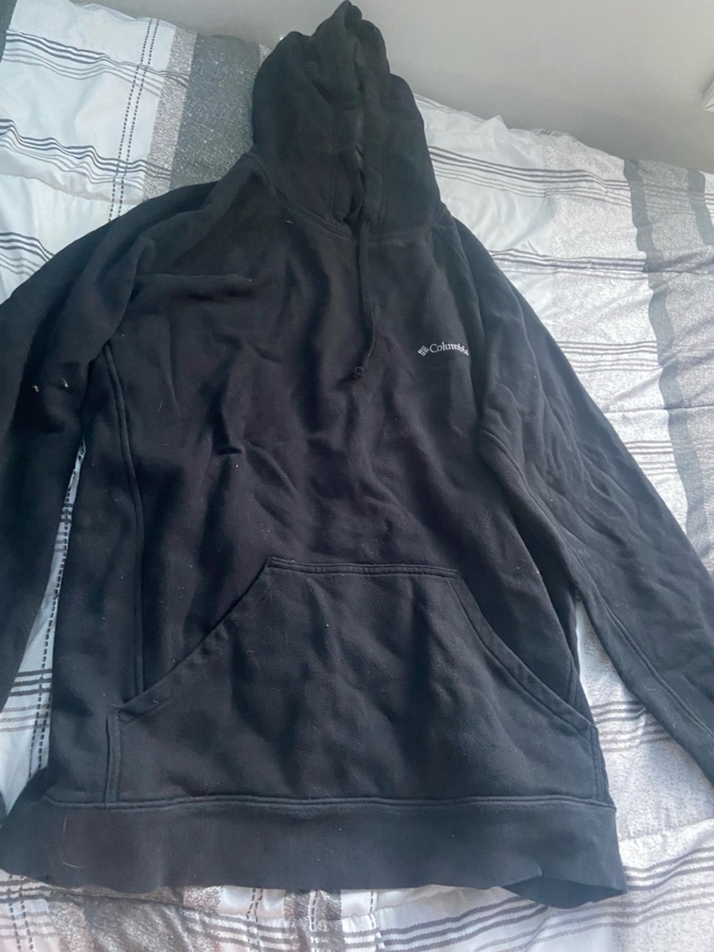 Columbia Black Sweatshirt with White Logo Embroidery